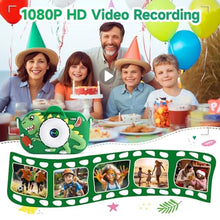 Load image into Gallery viewer, Kids Camera Boys Toys for 3 4 5 6 7 8 9 Years Old Boys, 48MP Dual Lens Kids Digital Camera Christmas Birthday Gifts, 1080P HD Video Selfie Toddler Camera with 32G SD Card, Green_5928
