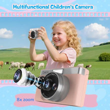 Load image into Gallery viewer, Kids Digital Camera with 180 Flip Screen, 32GB Memory Card Digital Cameras,1080P HD Point and Shoot Digital Cameras, Built in Educational Games,Ideal Gifts for Kids Boys Girls(Pink)_832
