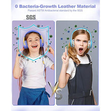 Load image into Gallery viewer, Kids Headphones Wired with Microphone for ipad Computer Laptop for Boys Girls Volume Limit Foldable Over Ear Headset for School 3.5mm Jack, Purple_4958
