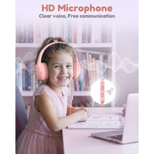 Load image into Gallery viewer, Kids Headphones with Microphone Foldable Stereo Tangle-Free 3.5mm Jack Wired Cord On-Ear Headset for Children/Teens/Boys/Girls/Smartphones/School/Kindle/Airplane Travel/Plane/Tablet (Pink)_4471
