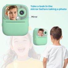 Load image into Gallery viewer, Kids Instant Print Camera 2025, 32GB Memory, Dual Lens with 2.4-Inch Screen and 1080p HD, Nice Gift for Boys and Girls Ages 4-13, Ideal for Toddlers and Teenagers (Green)_1835
