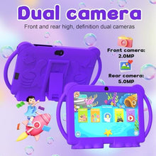 Load image into Gallery viewer, Kids Tablet 7 inch for Boys Girls Android Tablets for Kids, 4GB RAM 32GB ROM Toddler Tablet, WIFI Bluetooth, Safety Eye IPS Screen, Parental Control, Dual Camera Shockproof Case for Educational Games, Purple_757
