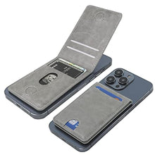 Load image into Gallery viewer, KIHUWEY for MagSafe Wallet Card Holder with Magnetic, Mag Safe Leather Detachable Kickstand RFID Wallet for iPhone 16/15/14/13/12 Pro Max Plus Not for iPhone 13/12 mini (Gray)_1

