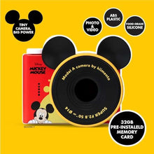 Load image into Gallery viewer, kiimento Ultra-Compact Kids Digital Camera &amp; Video Camcorder for Ages 35 with Selfie Lens, 32GB Memory Card, Handmade Strap Model A (Mickey Mouse), Red_174
