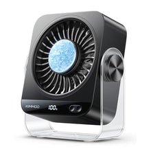 Load image into Gallery viewer, KIMMOO USB Desk Fan for Bedroom, 199 Speeds Turbo Airflow, Portable Fan with Ice Cooling, Digital Display Quiet Table Fan, 270 Rotating Small Rechargeable Battery Desktop Fans for Home Office (Black)_1
