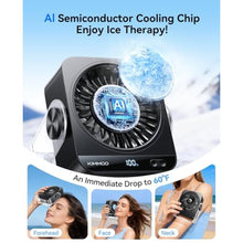 Load image into Gallery viewer, KIMMOO USB Desk Fan for Bedroom, 199 Speeds Turbo Airflow, Portable Fan with Ice Cooling, Digital Display Quiet Table Fan, 270 Rotating Small Rechargeable Battery Desktop Fans for Home Office (Black)_190
