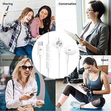 Load image into Gallery viewer, KINGONE USB C Headphones 2021 HiFi Stereo Type C Earbuds with Mic and Volume Control Compatible with Google Pixel 4 3 2 XL,Sony XZ2, OnePlus 6T and More Type C Port Model -White_1241

