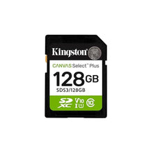 Load image into Gallery viewer, Kingston 128GB Canvas Select Plus SD Card | Up to 150MB/s | Class 10, UHS-I, U1, V10 | SDS3/128GB, WhiteandBlue_1
