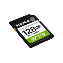 Load image into Gallery viewer, Kingston 128GB Canvas Select Plus SD Card | Up to 150MB/s | Class 10, UHS-I, U1, V10 | SDS3/128GB, WhiteandBlue_537
