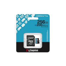 Load image into Gallery viewer, Kingston Canvas Go Plus 256GB microSD Card | Up to 200MB/s | Class 10, UHS-I, U3, V30, A2 | SDCG4/256GB, BlackandWhite_291

