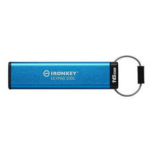 Load image into Gallery viewer, Kingston Ironkey Keypad 200 USB-C 16GB Encrypted Flash Drive | OS Independent | FIPS 140-3 Level 3 | XTS-AES 256-bit | BadUSB and Brute Force Protection | Multi-Pin Option | IKKP200C/16GB_8363
