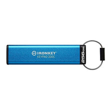 Load image into Gallery viewer, Kingston Ironkey Keypad 200 USB-C 256GB Encrypted Flash Drive | OS Independent | FIPS 140-3 Level 3 | XTS-AES 256-bit | BadUSB and Brute Force Protection | Multi-Pin Option | IKKP200C/256GB_136
