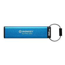 Load image into Gallery viewer, Kingston Ironkey Keypad 200 USB-C 32GB Encrypted Flash Drive | OS Independent | FIPS 140-3 Level 3 | XTS-AES 256-bit | BadUSB and Brute Force Protection | Multi-Pin Option | IKKP200C/32GB_62
