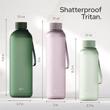 Load image into Gallery viewer, KIVY Large Water Bottle 50oz [Lightweight &amp; Shatterproof] Fits Backpack &amp; Cupholder for Travel, Sports, School - Green water bottle no straw - 1.5 Liter water bottles - 50oz Water bottle, LightGreen_5813
