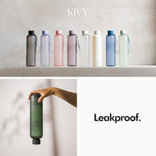 Load image into Gallery viewer, KIVY Large Water Bottle 50oz [Lightweight &amp; Shatterproof] Fits Backpack &amp; Cupholder for Travel, Sports, School - Green water bottle no straw - 1.5 Liter water bottles - 50oz Water bottle, LightGreen_5814
