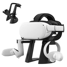 Load image into Gallery viewer, KIWI design VR Stand Compatible with Quest 2/Rift S/GO/HTC Vive/Vive Pro/Valve Index VR Headset and Touch Controllers (Black)_1
