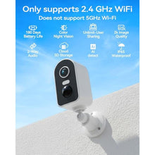 Load image into Gallery viewer, KKB Security Cameras Wireless Outdoor Magnetic, 2K Smart WiFi Camera Indoor for Home Security, Long Battery Life Powered, AI Motion Detection, Color Night Vision, iCam365 APP, 2 Way Audio, White_186
