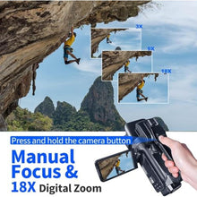 Load image into Gallery viewer, KLIOMAX 4K/6K Video Camera Camcorder 64MP Vlogging Camera for YouTube, 60FPS, 18X Zoom, WiFi, Webcam Includes Mic, Stabilizer, 64GB Card &amp; Remote, BLACK_1436
