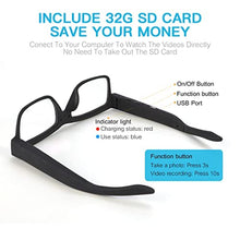 Load image into Gallery viewer, KLSYQ 1080p HD Camera Smart Video Recording Glasses-Outdoor Sport Glasses with Camera Wearable Eyeglass (Include 32G Memory Card), Black_718

