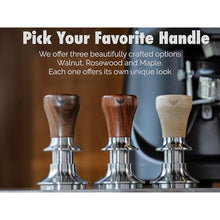 Load image into Gallery viewer, KNODOS 51mm Tamper Tool Espresso Rosewood Spring Loaded 30LB Calibrated Coffee Tamper Compatible With Delonghi, Casabrews, Smeg and more Espresso Machine Accessories_6877
