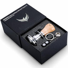 Load image into Gallery viewer, KNODOS Spring Loaded 54mm Espresso Tamper for Breville Barista Express &amp; Bambino, Self Leveling Calibrated Coffee Tamper with Maple Wood Handle 30LB_1
