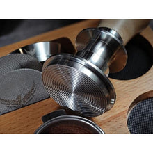 Load image into Gallery viewer, KNODOS Tamper 58mm Auto-Leveling Calibrated Spring Loaded Design Stainless Steel Ripple Base 58 mm Espresso Tamper Tool with 20lb / 25lb / 30lbs Replacement Springs, Maple_5813
