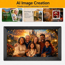 Load image into Gallery viewer, KODAK 15.6 Inch Large WiFi Digital Picture Frame, 1920x1080 FHD Touch Screen Electronic Photo Frame with AI Photo Art, 32GB Storage, 6 Ways Sharing Photos &amp; Videos, for Mom Family, Black_7219
