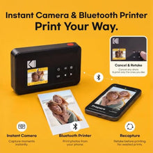 Load image into Gallery viewer, KODAK Mini Shot 2 Retro 2x3 Instant Camera, Photo Printer, 8 Sheets, White_6613
