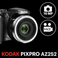 Load image into Gallery viewer, KODAK PIXPRO Astro Zoom AZ252-BK 16MP Point &amp; Shoot Digital Camera with25X Optical Zoom and 3 LCD (Black)_904
