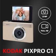 Load image into Gallery viewer, KODAK PIXPRO C1 13MP Compact Digital Camera, 26mm Fixed Lens, Tan_157
