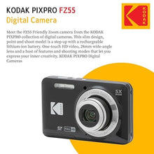 Load image into Gallery viewer, KODAK PIXPRO FZ55 16MP Digital Point &amp; Shoot Camera, 5X Optical Zoom, 28mm Wide Angle, 1080P Full HD Video, Bundle with 32GB SD Card, Protective Case, and Hi-Speed Card Reader (Black)_1390
