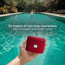 Load image into Gallery viewer, KODAK SOUNDBRIX Portable Bluetooth Speaker Up to 5H Battery Life Water Resistant Apple &amp; Android Compatible Loud Sound for Home Outdoor Travel Black Wireless Speaker White Elephant Gifts for Adults, ReverbRed_3486
