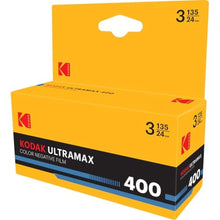 Load image into Gallery viewer, Kodak UltraMax 400 Color 135 Negative Roll Film, 24 Exposures, 3-Pack_1
