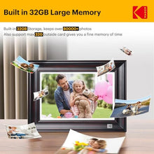 Load image into Gallery viewer, KODAK WiFi Digital Picture Frame, 1920 x 1200 HD Touchscreen Digital Photo Frame, 10.1 Inches Intelligent Electronic Picture Frame with 32 GB,Auto-Rotate, Share Moments Instantly Gifts(Wood Frame), BlackWood_1053
