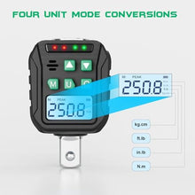 Load image into Gallery viewer, KOEORWS 1/2-Inch Digital Torque Adapter, 12.54-250.8 Ft.lb/17-340 N.m, Electronic Torque Wrench Converter with 2% Accuracy, Preset Function, Data Storage, 3/8 &amp; 1/4 Adapter for Bike, Moto, Car, Green_6659
