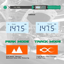 Load image into Gallery viewer, KOEORWS 1/2 Inch Drive Digital Torque Wrench, 7.38-147.5Ft.lb/10-200N.m, Long Electronic Torque Wrench with Preset Value, Buzzer &amp; LED Indicator, 2% Accuracy for Bike, Motorcycles, Car, Green_6664
