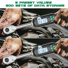 Load image into Gallery viewer, KOEORWS 1/2 Inch Drive Digital TorqueWrench, 5.02-99.57Ft.lb/6.8-135N.m, Electronic Torque Wrench with Preset Value, Buzzer &amp; LED Indicator, 2% Accuracy Torque Wrench for Bike, Motorcycles, PowderCoated_6653
