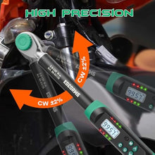 Load image into Gallery viewer, KOEORWS 3/8" Drive Digital Torque Wrench, 5.02-99.57Ft.lb/6.8-135N.m, Long Electronic Torque Wrench with Preset Value, Buzzer &amp; LED Indicator, 2% Accuracy for Bike, Motorcycles, Green_6632
