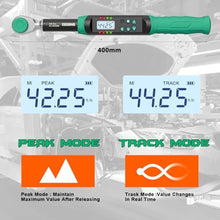 Load image into Gallery viewer, KOEORWS Torque Screwdriver 3/8 Inch Drive Digital Torque Wrench, 2.21-44.25Ft.lb/3-60N.m, with Preset Value, Buzzer &amp; LED Indicator, 2% Accuracy Torque Wrench for Bike, Motorcycles, Green_6632

