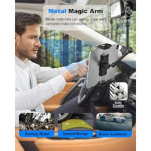 Load image into Gallery viewer, Kolasels Rearview Mirror Tablet Holder for Car [Metal Magic Arm] Universal Metal Clip Rear View Mirror Tablet Mount, Rear View Mirror Phone Holder for 5.5-15.6 iPad Pro/Air/Mini, Galaxy Z, iphone16, black_153
