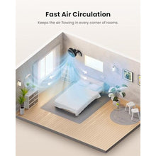 Load image into Gallery viewer, Koonie 8'' Wall Mount Fan, Quiet Small Fan with Timer, 8.2ft Wired Remote, BlackFan_7357
