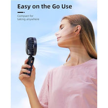 Load image into Gallery viewer, Koonie Handheld Fan, 5 Speeds, 8H Battery, 90 Tilt, Rechargeable, Blue_1296
