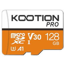 Load image into Gallery viewer, KOOTION 128GB Micro SDXC UHS-I U3 V30 A1 Memory Card - High Speed TF Card for Phone, Camera, WhiteOrange_1
