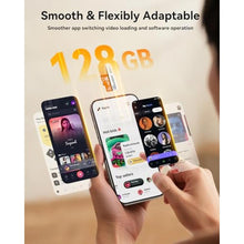 Load image into Gallery viewer, KOOTION 128GB Micro SDXC UHS-I U3 V30 A1 Memory Card - High Speed TF Card for Phone, Camera, WhiteOrange_8517
