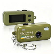 Load image into Gallery viewer, KoveYzao 1080P Keychain Camera with 8GB Card, Retro 2MP Mini Digicam, ArmyGreen_1
