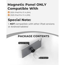 Load image into Gallery viewer, KU XIU Magnetic Mounting Panle for iPad Pro 11'' M4/M5 Only, Aluminum Alloy Panle for 17mm Ball Head, Wide Compatibility Various Tablet Stand [Arm Not Included], silver_667
