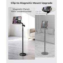 Load image into Gallery viewer, KU XIU Magnetic Mounting Panle for iPad Pro 11'' M4/M5 Only, Aluminum Alloy Panle for 17mm Ball Head, Wide Compatibility Various Tablet Stand [Arm Not Included], silver_669
