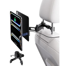 Load image into Gallery viewer, KU XIU Magnetic Wireless Charging Car Headrest Tablet Holder for iPad Pro 13'' M4/M5 Only, Adjustable Long Arm Tablet Car Mount Back Seat for Kids, Road Trip Essentials Holder with Air Vent Stand_1
