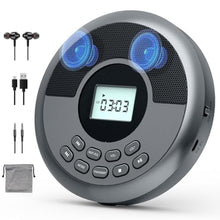 Load image into Gallery viewer, KUEPHOM Portable CD Player Bluetooth with Speakers &amp; Headphones, GY_1
