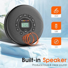 Load image into Gallery viewer, Kuephom Portable CD Player with Speaker &amp; Headphones, Black_797
